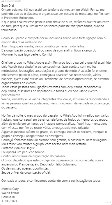 ofício COMLID-RJ